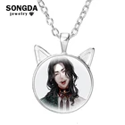 Ожерелье с подвеской в виде кошачьих ушек с имитацией Токийского мстителя Sano Manjirou Ryuuguuji Ken, аниме-фигурка со стеклянной поверхностью, металлическая цепочка на шею, аксессуары