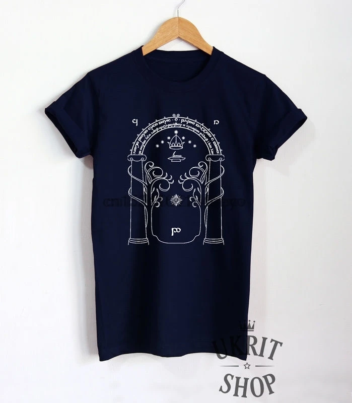 

Gate Of Moria Door Of Durin T-Shirt Lotr Shirt Tolkien Unisex Clothing Tee