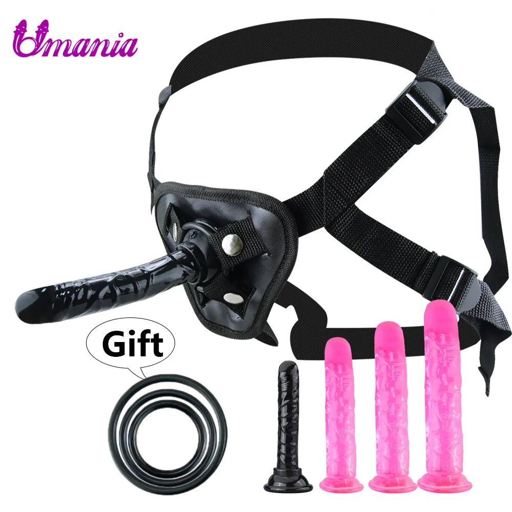 Реалистичный фаллоимитатор с регулируемым ремешком XXL и анальный штепсель