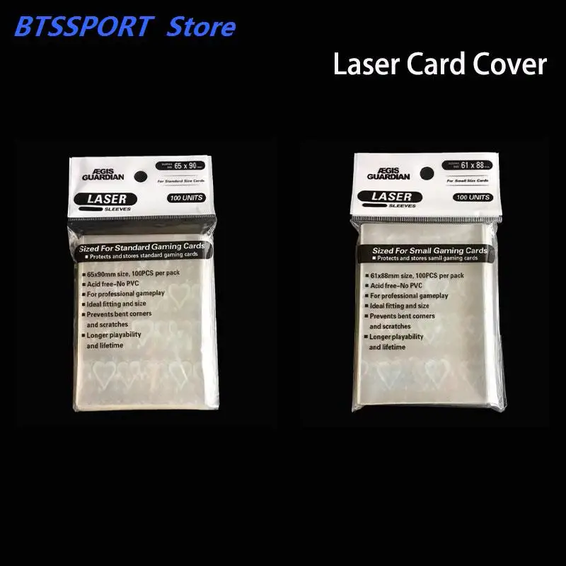 100Pcs Foil Laser Clear Sleeves Photo Holographic Protector Trading Cards Shield Cover | Спорт и развлечения