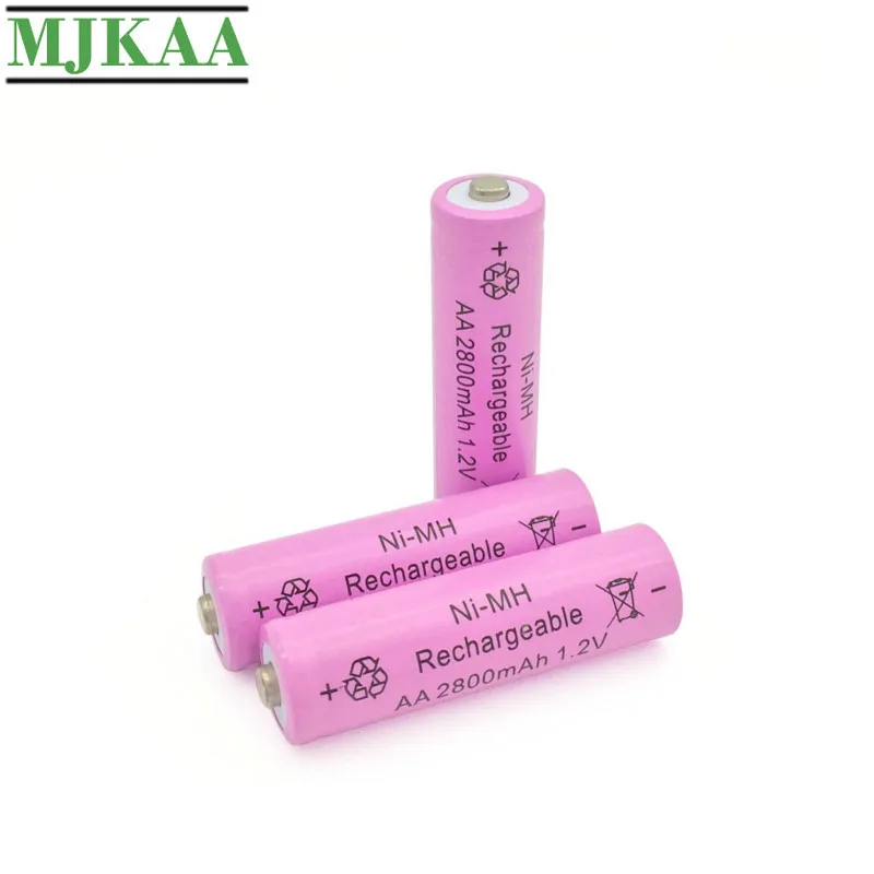 MJKAA 10 шт. AA 2800mAh 1 2 V 2A аккумуляторная батарея Ni-MH батареи для камеры игрушки