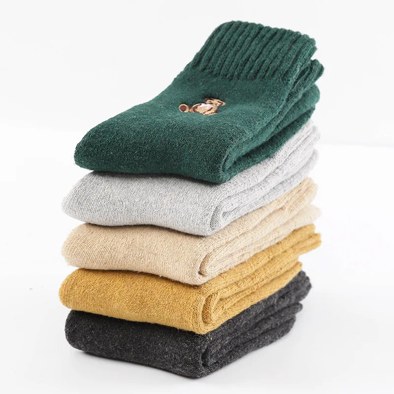 

10 пар в комплекте, Зимние очень толстые шерстяные носки, женские теплые носки, плотные однотонные женские шерстяные носки, оптовая продажа о...