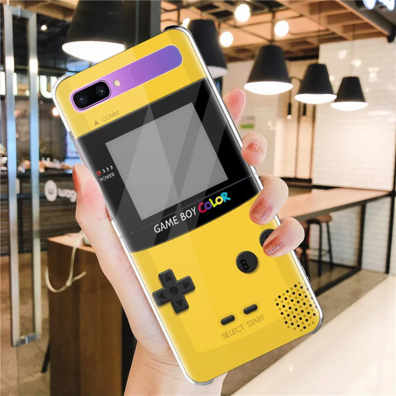 

For Samsung Galaxy Z Flip Case Luxury Clear Hard PC Back Cover For Samsung ZFlip Phone Cases Tape Camera Game Machine Fundas