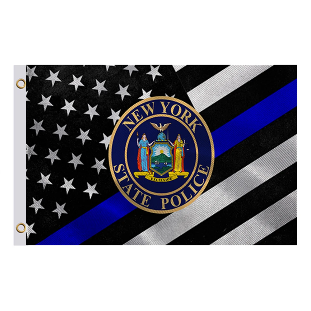 Баннер американский с тонкой синей линией баннер из полиэстера для улицы и