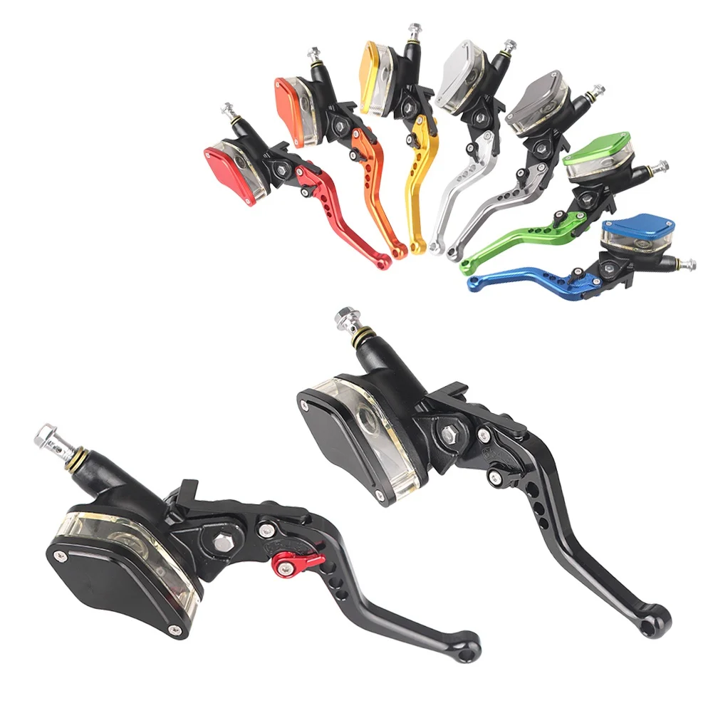 

7/8" Motorbike Brake Clutch Levers Master Cylinder Reservoir Set For Honda Suzuki Kawasaki Yamaha Universal 22mm