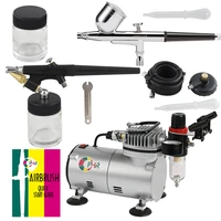 ophir 0 3mm dual action 0 8mm single action airbrush kit air compressor for makeup cake decorating wall paint_ac089ac004ac071