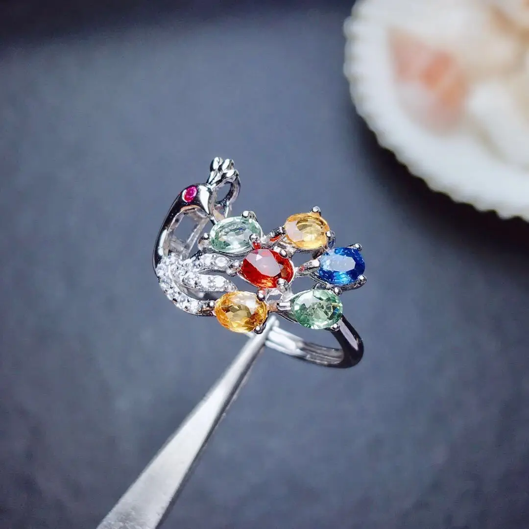 

Elegant Silver Color Peacock Ring AAA Cubic Zirconia Rings Multicolor Crystal Women's Rings Engagement Ring Wedding Jewelry Gift