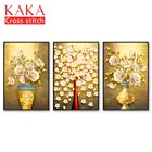 Наборы для вышивки крестиком, наборы для вышивки с напечатанным рисунком, 11ct-холст для домашнего декора, картина с цветами NCKF264
