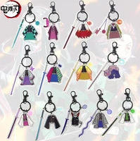 new anime peripheral demon killer costume keychain acrylic two dimensional pendant hanging jewelry accessories