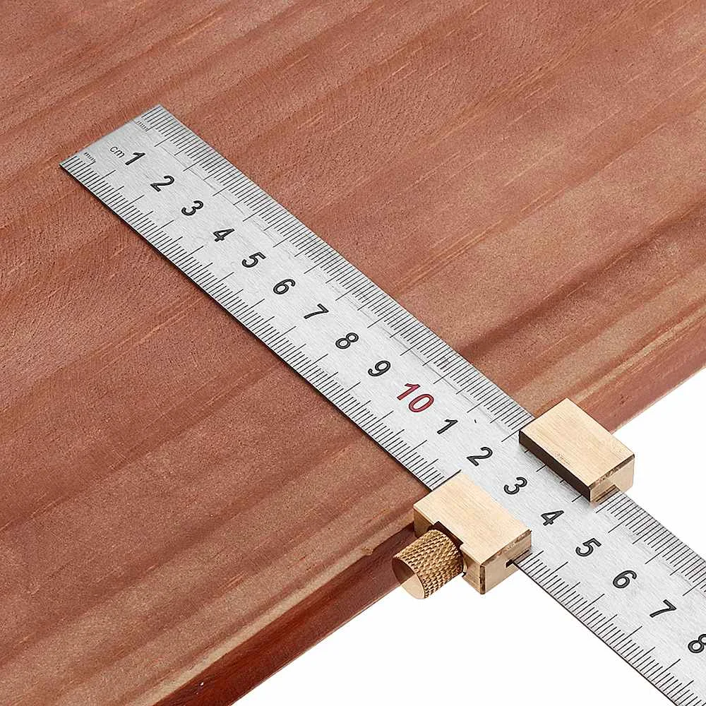 Деревообрабатывающая Метрическая и дюймовая линейка Scribe линейка для измерения позиционирования 300 мм маркировка Т-линейка; Деревообработка Инструмент