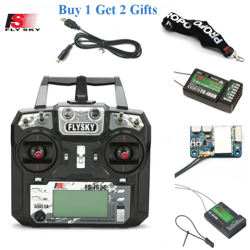 Радиопередатчик FLYSKY FS-i6X I6X AFHDS 2A 2 4G 10CH с X6B IA6B A8S IA10B IA6 приемник для