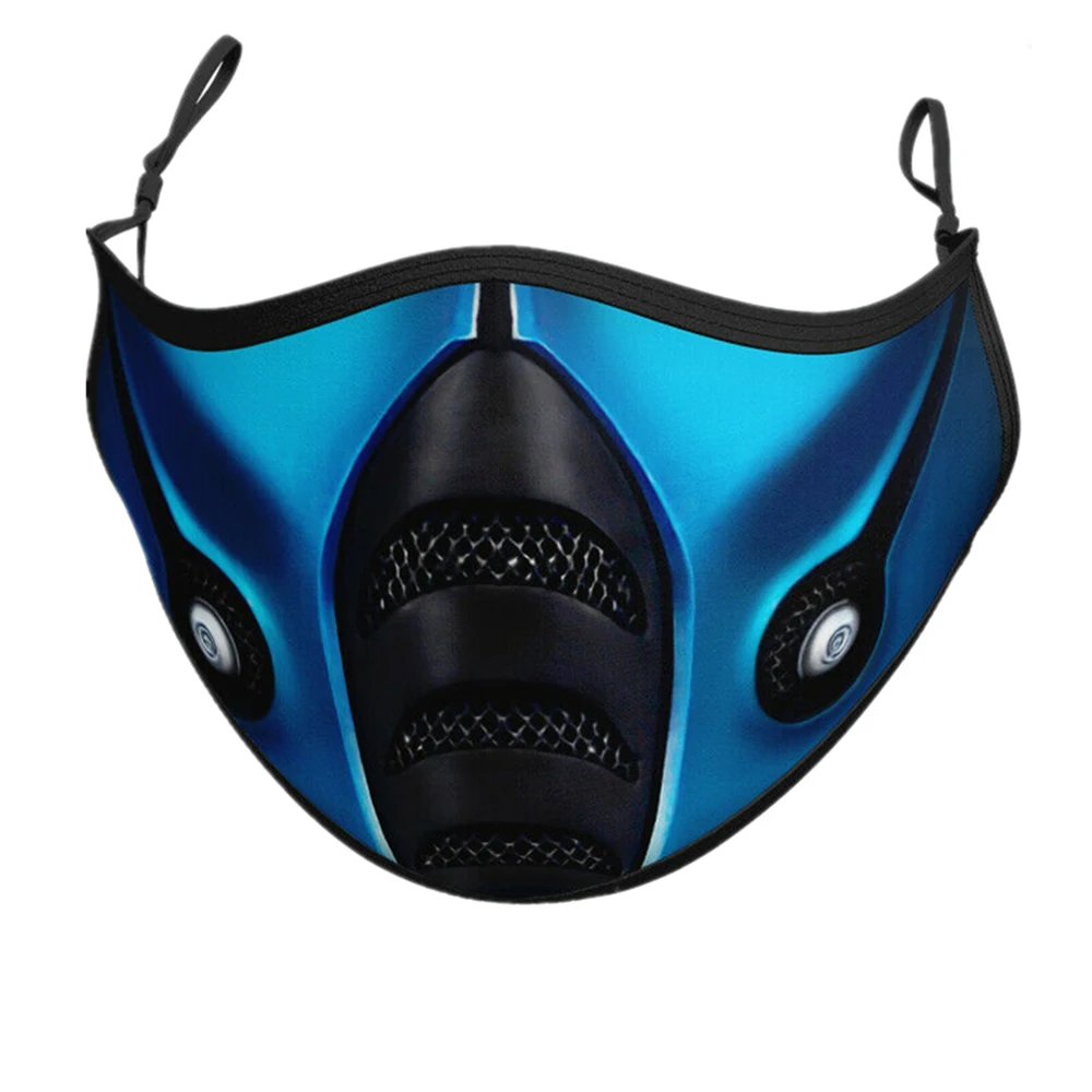 Mask for Mortal Kombat Movie Game Scorpion Sub-Zero Cosplay Costume Face Dustproof Unisex Masks Halloween Party Props | Тематическая