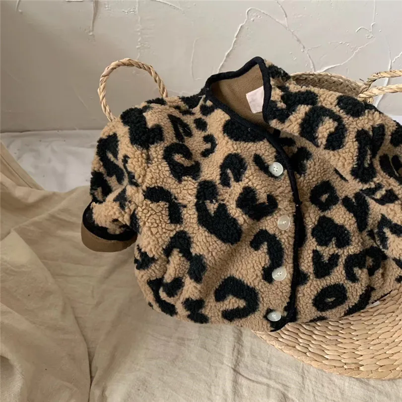 

Winter Kids Jacket and Coat Leopard Baby Boys Coat Girls Jacket Velvet Children Boys Outerwear Jackets For Girl Toddler Coat Boy