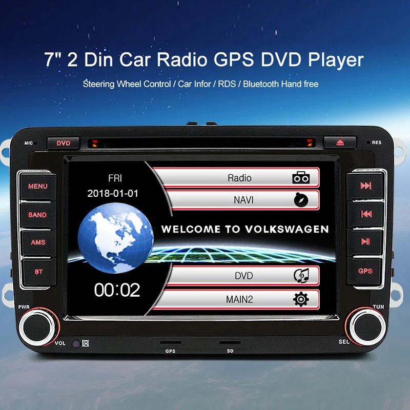 Автомагнитола Junsun 2 din 7 дюймов DVD для Seat Leon 2005 2006 2007 2008 2009 2010 2011 GPS навигация
