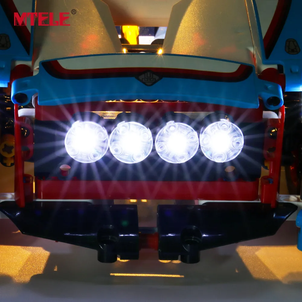 MTELE брендовый светодиодный светильник для 42077 Technic серии ралли автомобильный светильник ing комплект совместим с 20077(не включает модель
