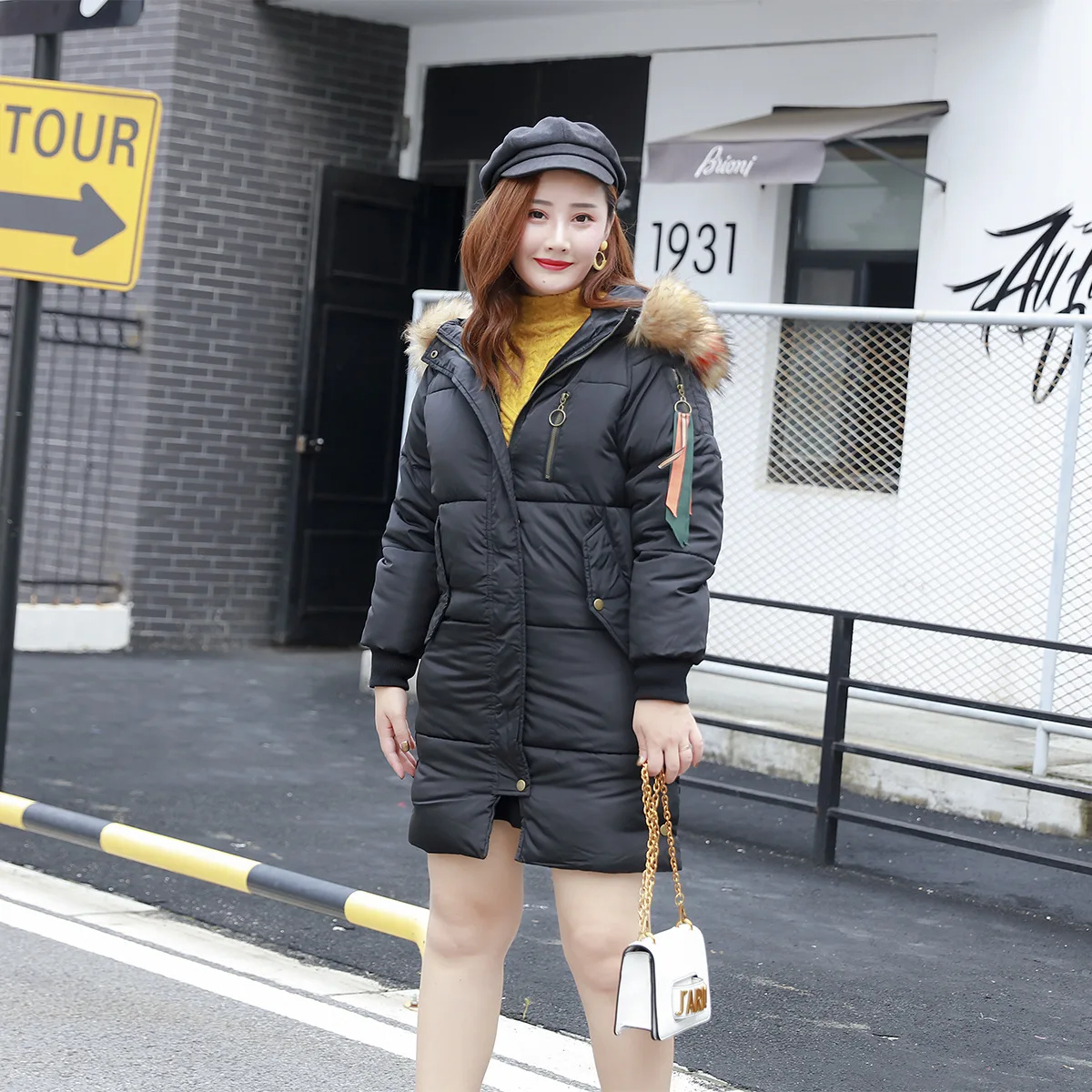 Парки с большим меховым воротником размера плюс 2019 зимняя куртка женские пальто