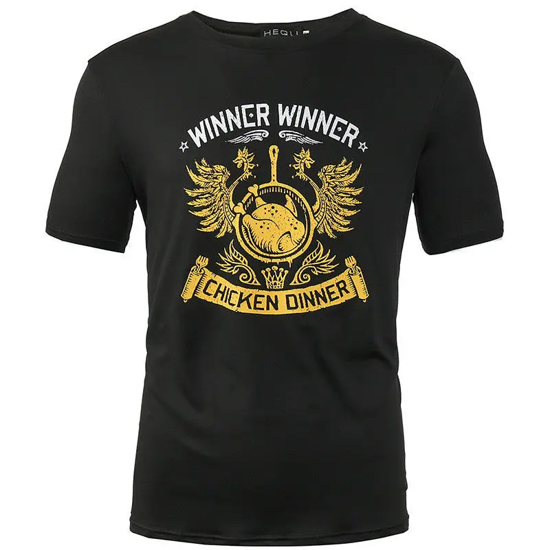 Playerunknown's Battlegrounds t shirt PUBG Winner Chicken Dinner Tee 100% хлопковая футболка Топы оптовая