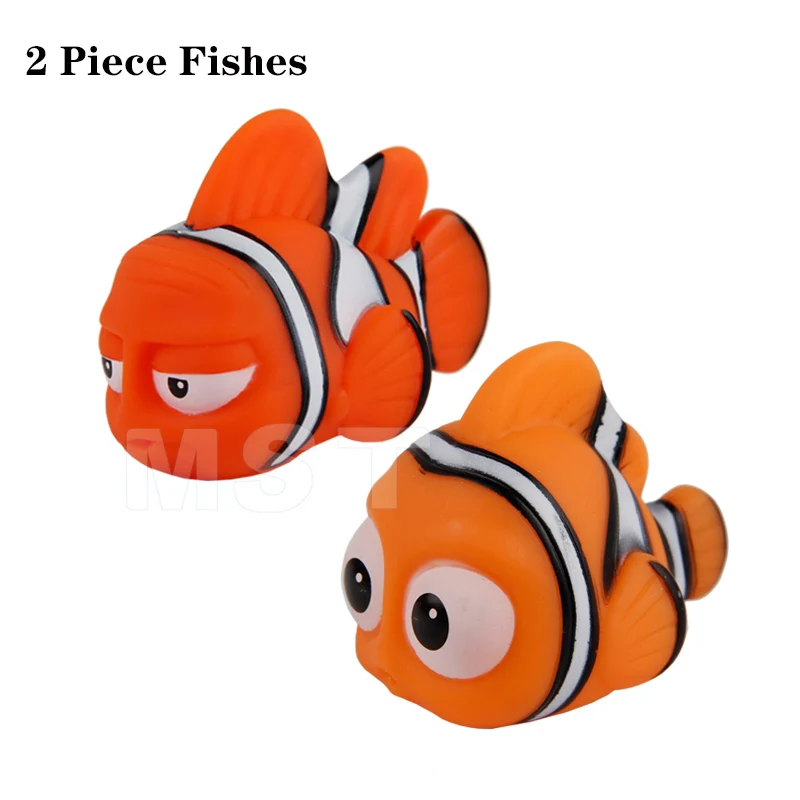 2PCS Fishes Игрушки для ванной, светильник с распылителем воды, вращающийся с душевым бассейном, детские игрушки для детей, светодиодный светильник для плавания, игрушки, водные шары, игры, игрушки - Цвет: 2PCS Fishes