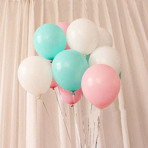 White Pink Mint 20 шт./лот мяты зеленые шары или белый латексный шар 10 дюймов Тиффани синие вечерние принадлежности свадебное событие Вечеринка День Рождения Декор - Цвет: White Pink Mint