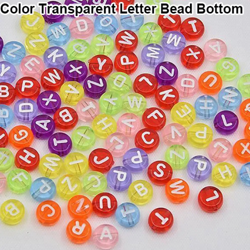 

100 Pcs Spacer Acrylic Beads Cube Alphabet Letter Bracelet Jewelry Making DIY Kids Educational Toys for Children Gifts