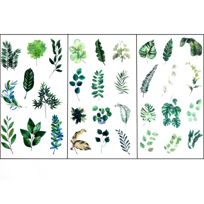 

69HB 6Pcs Leaves Resin Sticker Epoxy Resin Mold Frame Fillers Material Jewelry Making