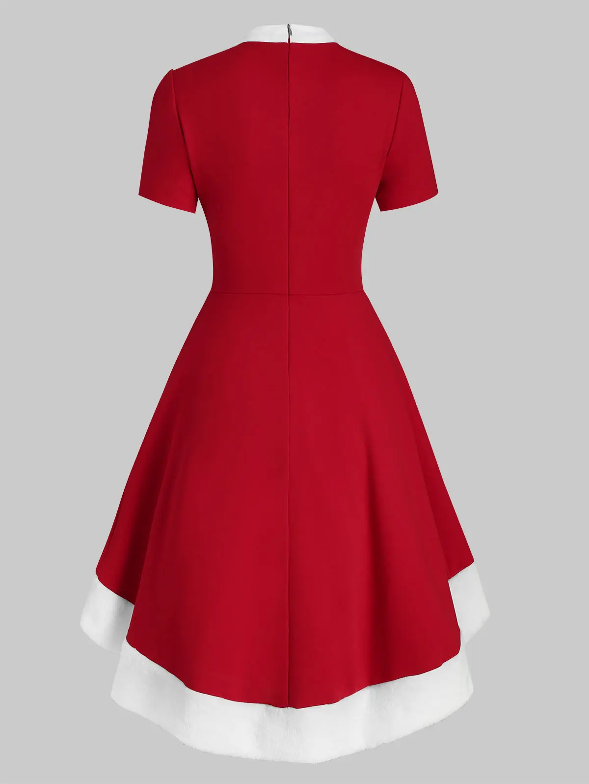 Зимнее женское платье ROSEGAL рождественское с бантом воротник из искусственного