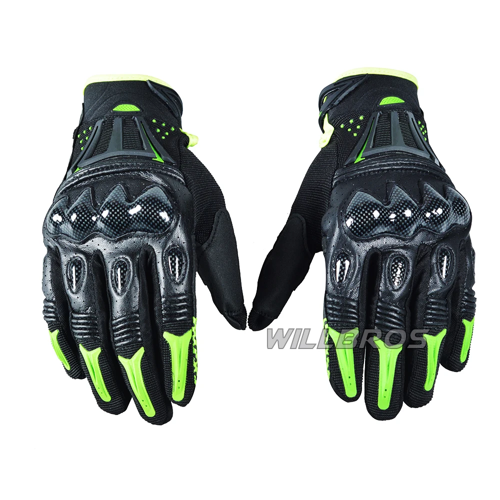 

Delicate Fox Bomber Gloves Motorbike Mountain Bicycle Offroad Motorcycle Black Orange Gloves