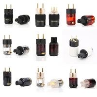 high quality schuko power plug eu plug hifi european plug male female power plug 24k gold plated hifi diy 029 079 046 078