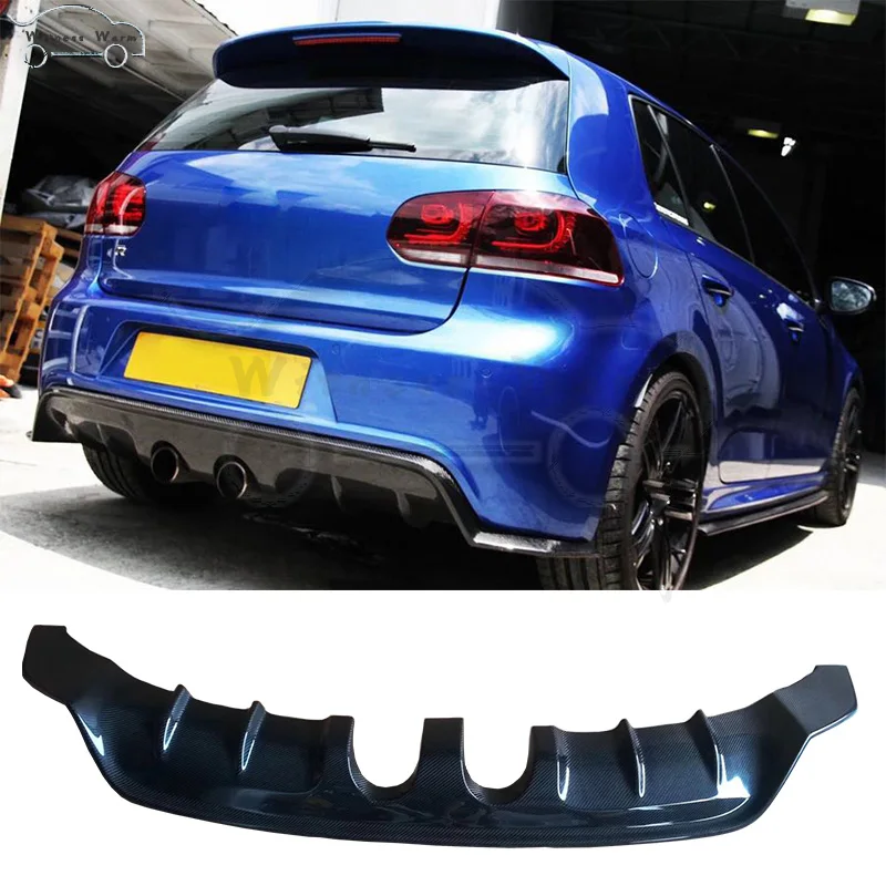 Углеродное волокно/FRP диффузор губа на задний бампер Средний для Volkswagen Golf 6 MK6 R20