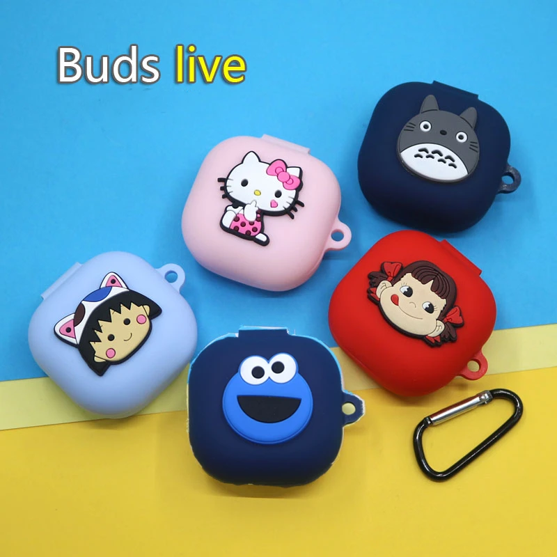 Розовый силиконовый чехол для наушников Samsung Galaxy Buds Live беспроводная гарнитура