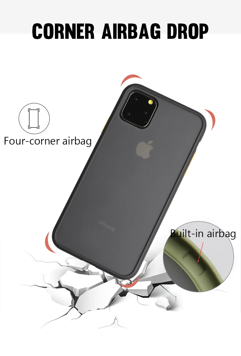 Чехол для телефона для iPhone 11 Pro X XR XS Max 7 8 Plus, роскошный Контрастный ЦВЕТНОЙ каркас, матовый жесткий защитный чехол для iPhone 11