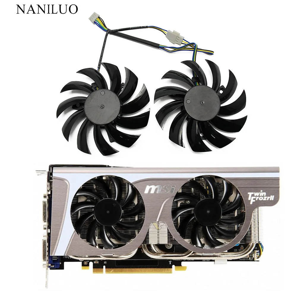 2 шт./Лот Новый 75 мм PLD08010S12HH 0.35A охлаждающий вентилятор ForMSI GeForce GTX 580/570/560/560Ti/480/465/460
