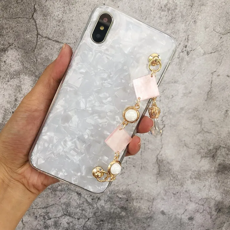 Чехол для iPhone 11 XR 7 8 Pro Max X XS Plus 6 6s чехол с розовым браслетом 12 mini | Мобильные