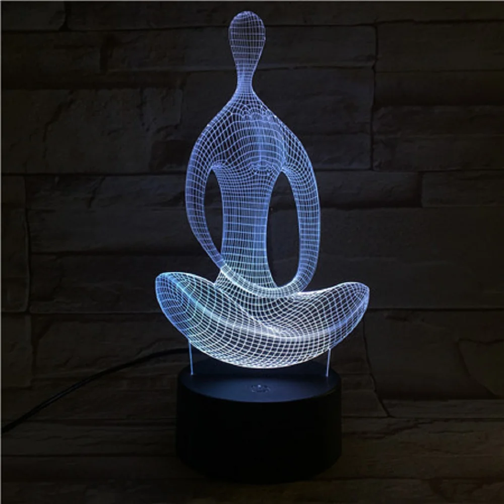 3D LED USB Novetly домашнее декоративное освещение медитация Йога атмосфера спальня