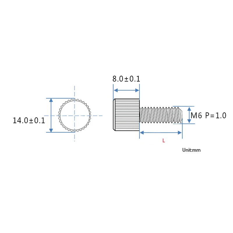 

5/10PCS M3 M4 304 Stainless Steel Knurled Thumb Screw Toolless Adjustment Screw