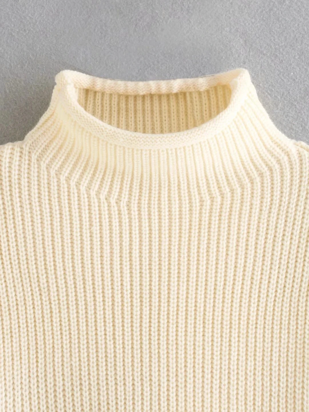 

Vintage sleeveless turtleneck sweater women korean sweater women loose knitted sweater casual Office Lady Pullover 2020