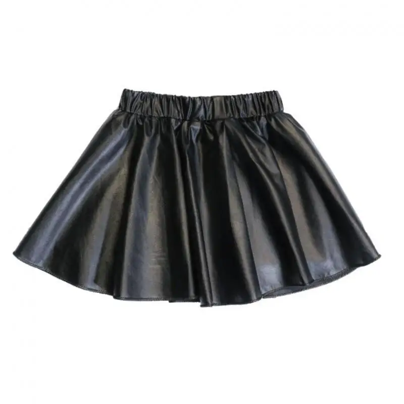 

VIDMID New winter girls leather skirt kids Korean fashion baby leather skirt children's skirt versatile umbrella clothes P772