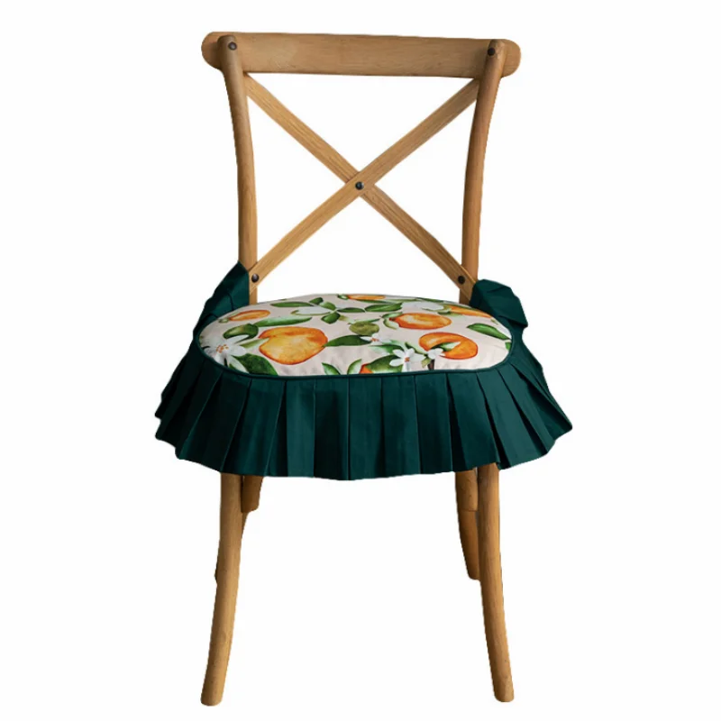 

Household Pastoral Style Soft Texture HighQuality Cloth Chair Mat Simple Designed Modern Flower Fruit Pattern Chair Cover