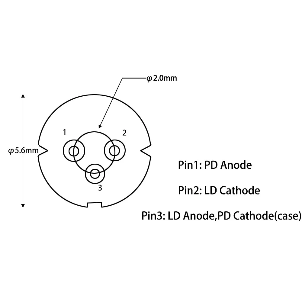 Красный лазерный диод ROHM φ мм нм 5 мВт 7 МВт 10 с PD (без стеклянного окна) для лазера