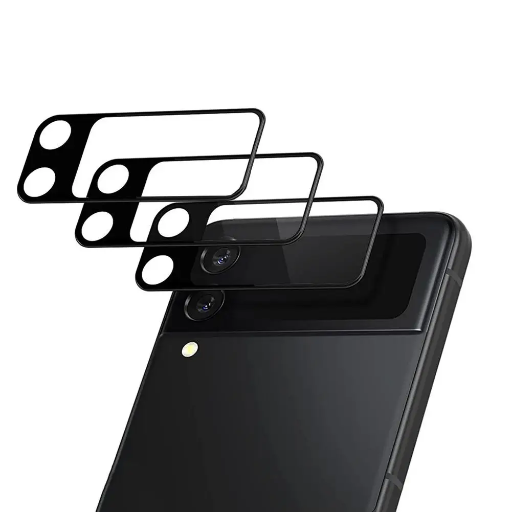 3 шт. HD-стекло для объектива камеры Samsung Galaxy Z Flip 5G Защита экрана Flip3 9H изогнутая