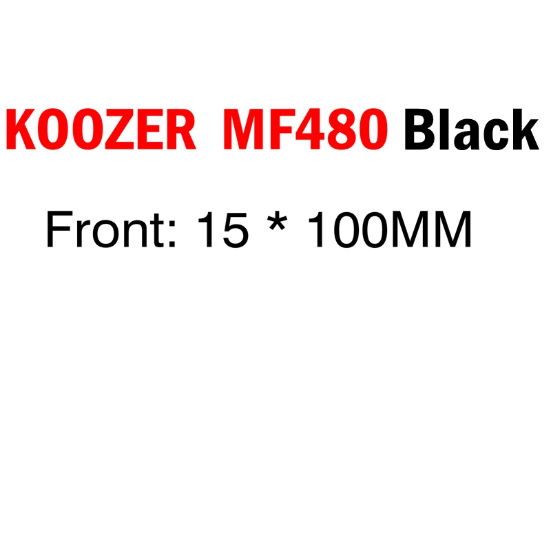 KOOZER MF480 передняя, Задняя Ступица набор 2/4 подшипники 24T трещотка 32 отверстия быстросъемные через ось горный велосипед ступицы для 8 9 10 11S - Цвет: Black 15x100mm front