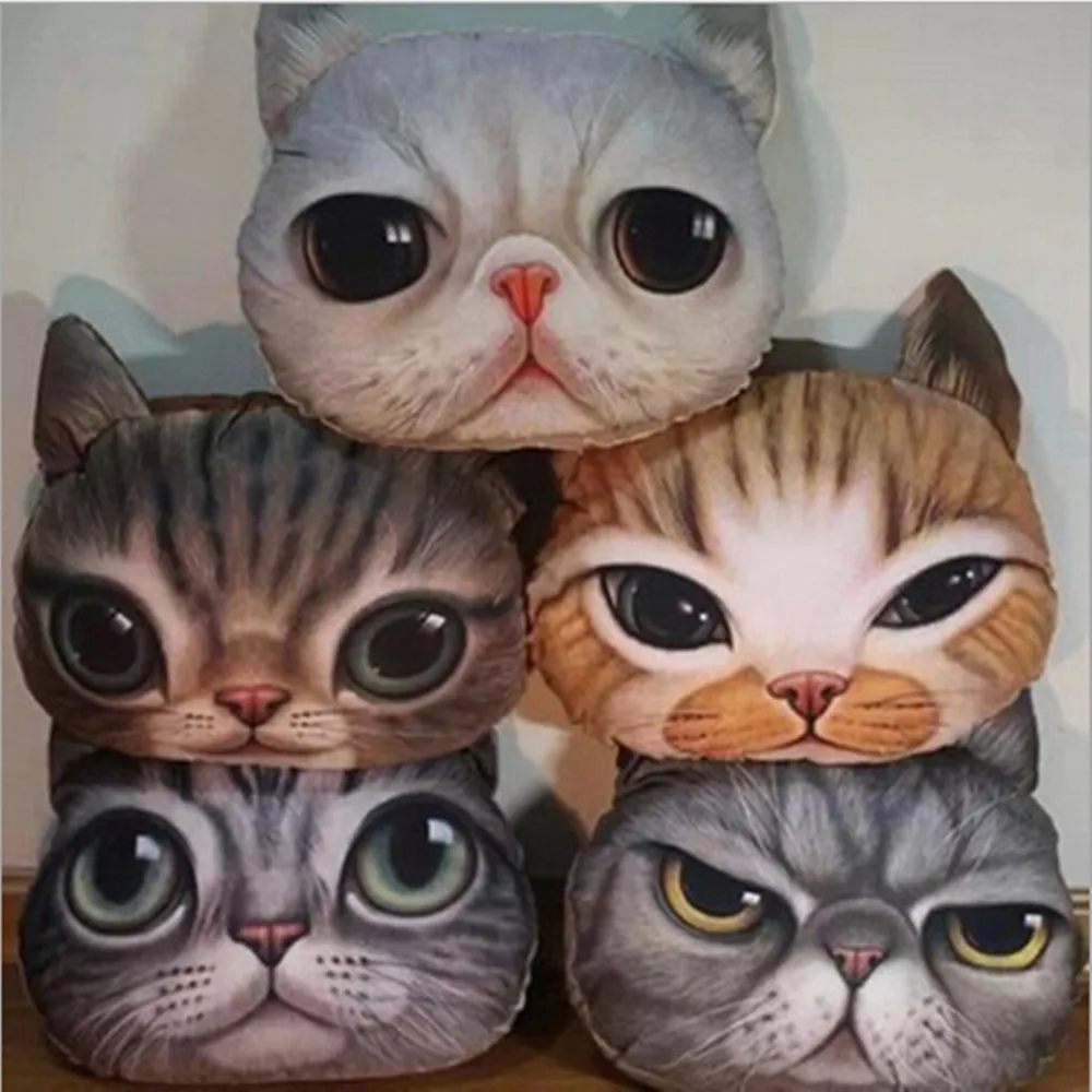 2020 Модная креативная подушка для людей с Мяу и звездами 35x29 см в форме милой кошки