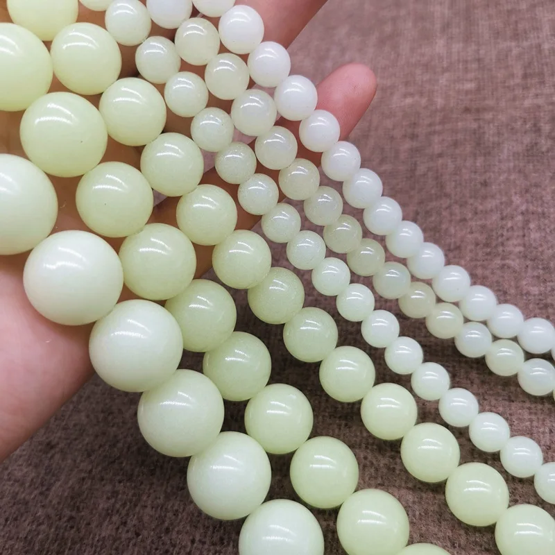 

6 8 10mm Luminous Beads For Jewelry Making Loose Spacer Beads Glow In The Dark Natural Stone Beads Bracelet Beaded Necklace DIY