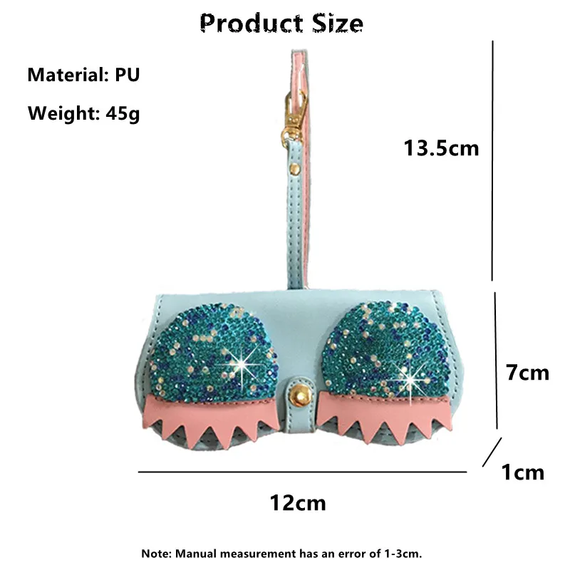 Чехол для очков футляр из искусственной кожи с бриллиантами милый мультяшный