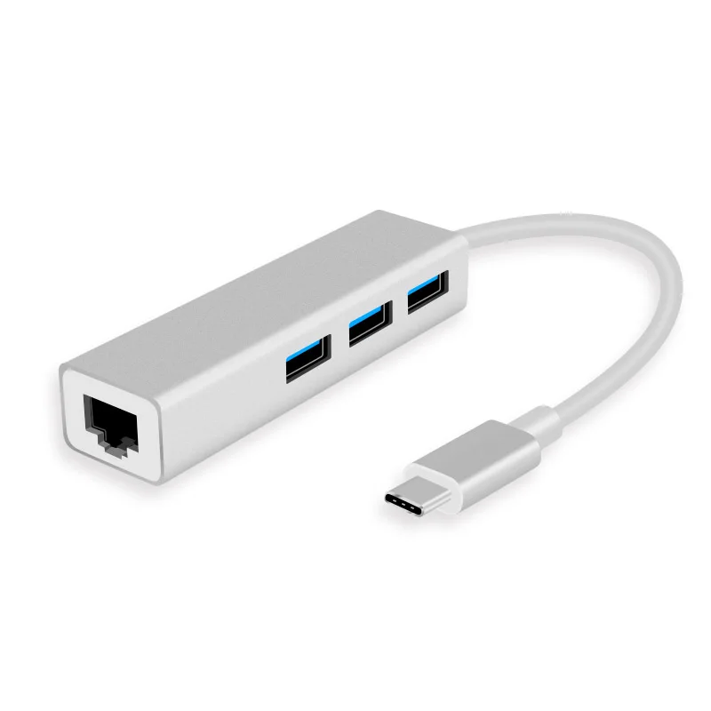 USB гигабит Ethernet Rj45 C концентратор Lan адаптер 1000 Мбит/с Тип к 3 0 10/100/1000 сетевая карта