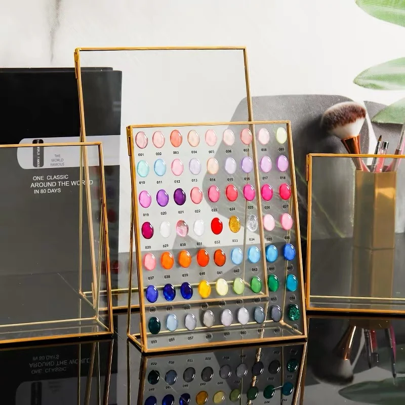 

False Nail Color Showing Shelf Stereo Detachable Display Board Album Glass Nail Art False Nail Tip Display Board Drop Ship
