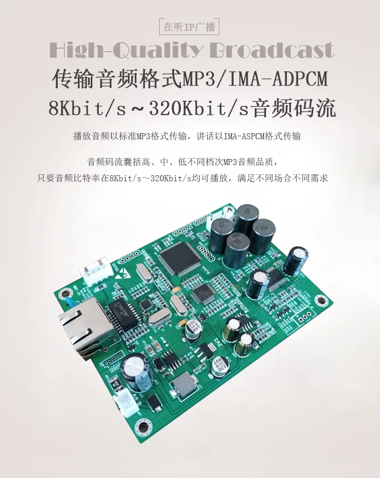 IP сеть вещания аудио декодер плата модуль сетевая Колонка динамик выделенный 2*30