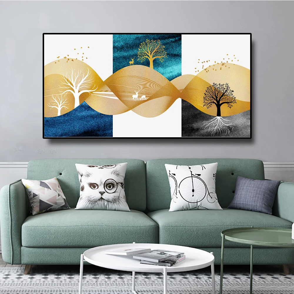 

Nordic Abstract Forest Canvas Painting Modern Home Decor Posters And Prints Wall Art Pictures For Living Room Bedroom Decoration
