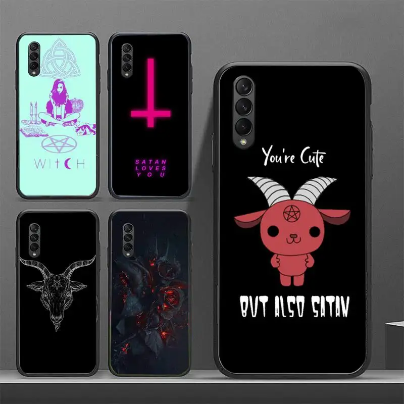 

Gothic Witch Satan Phone Case for Samsung A02 A52 A12 A8 Plus A9 2018 A10S A20 A30 A40 A50 A70 A72 A32 A30S A10 cover