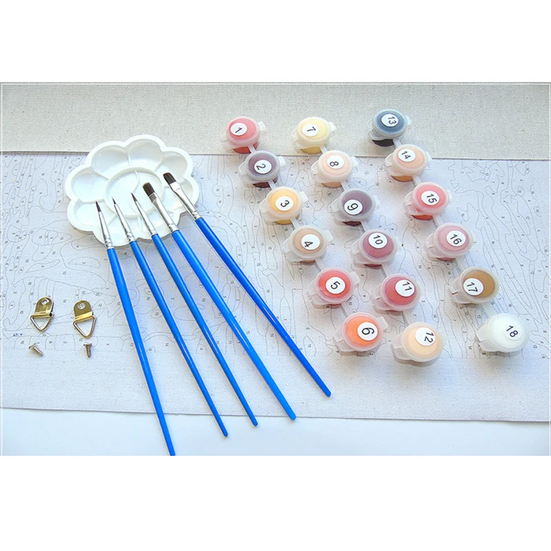 Домашний декор милая собака картина с животными diy маслом по номерам Набор холст